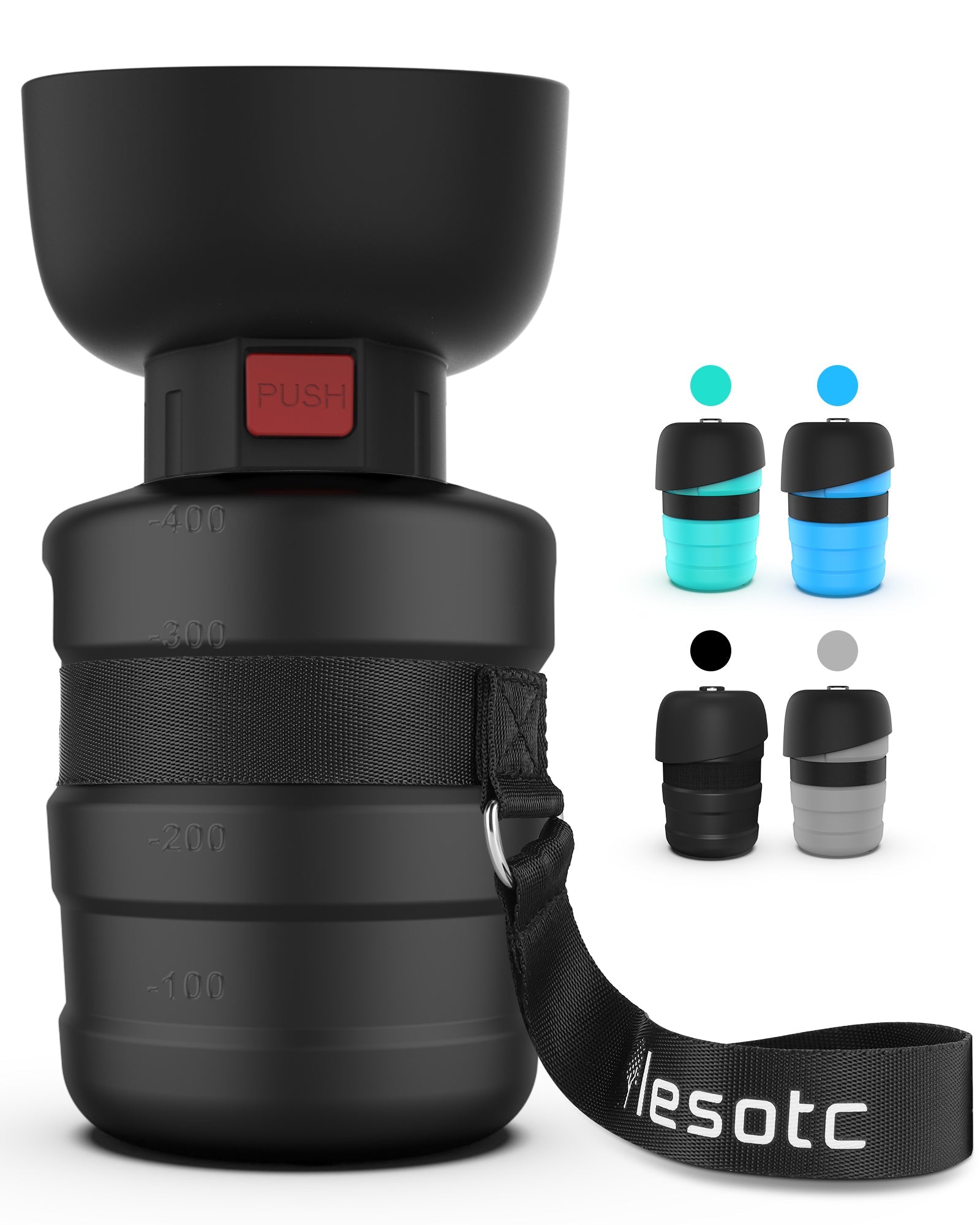 Foldable Dog Water Bottle - Collapsible Travel Bowl That Fits Anywhere!