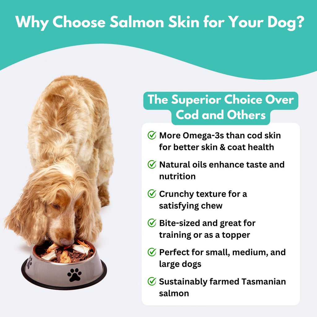 Crispy Australian Salmon Skin Treats - Omega-3 Superfood for Dogs