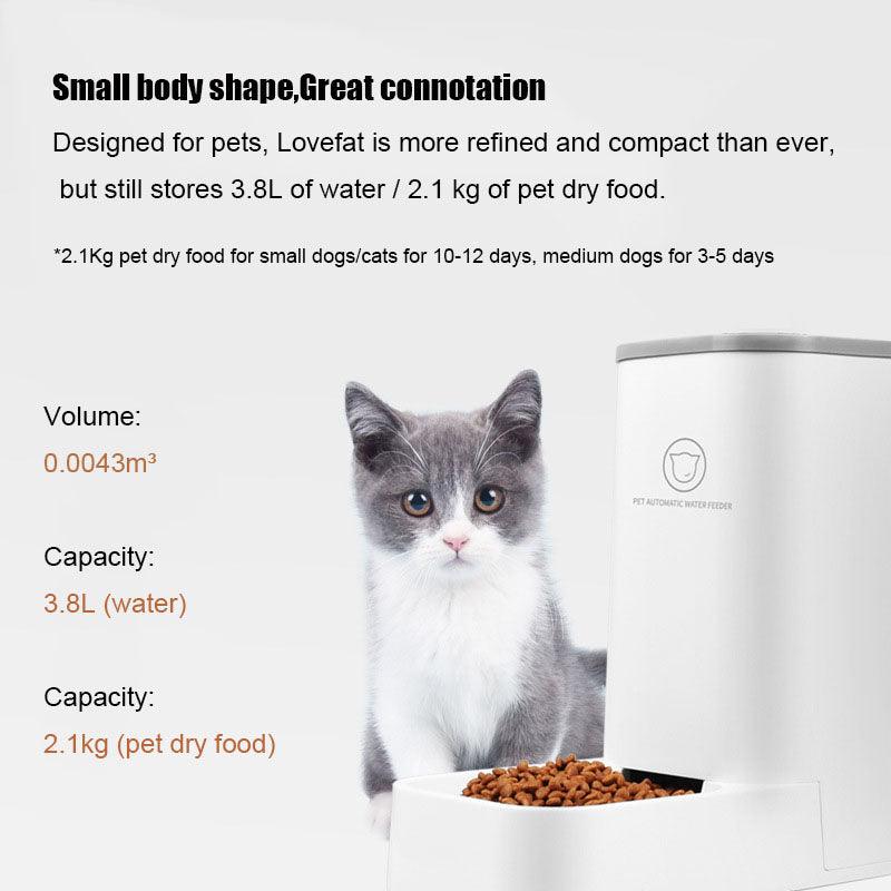 Lovefat Pet Oasis: Large-Capacity Detachable Bowl For Automatic Drinking And Feeding