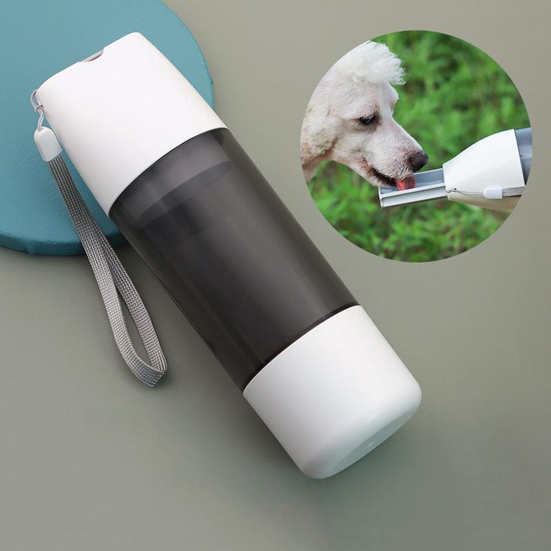 Portable Dog Water Bottle - 350ml Travel Water & Food Bowl for Adventures On-the-Go