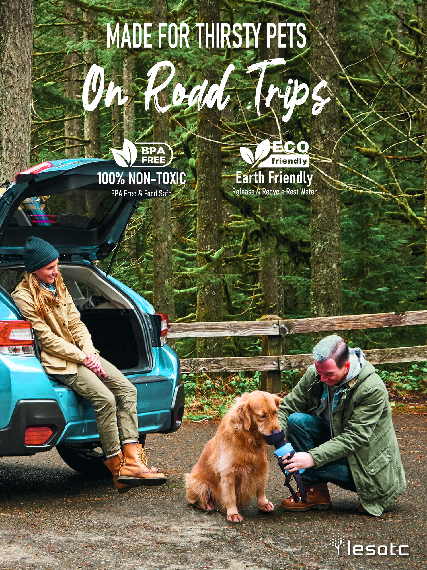 Foldable Dog Water Bottle - Collapsible Travel Bowl That Fits Anywhere!