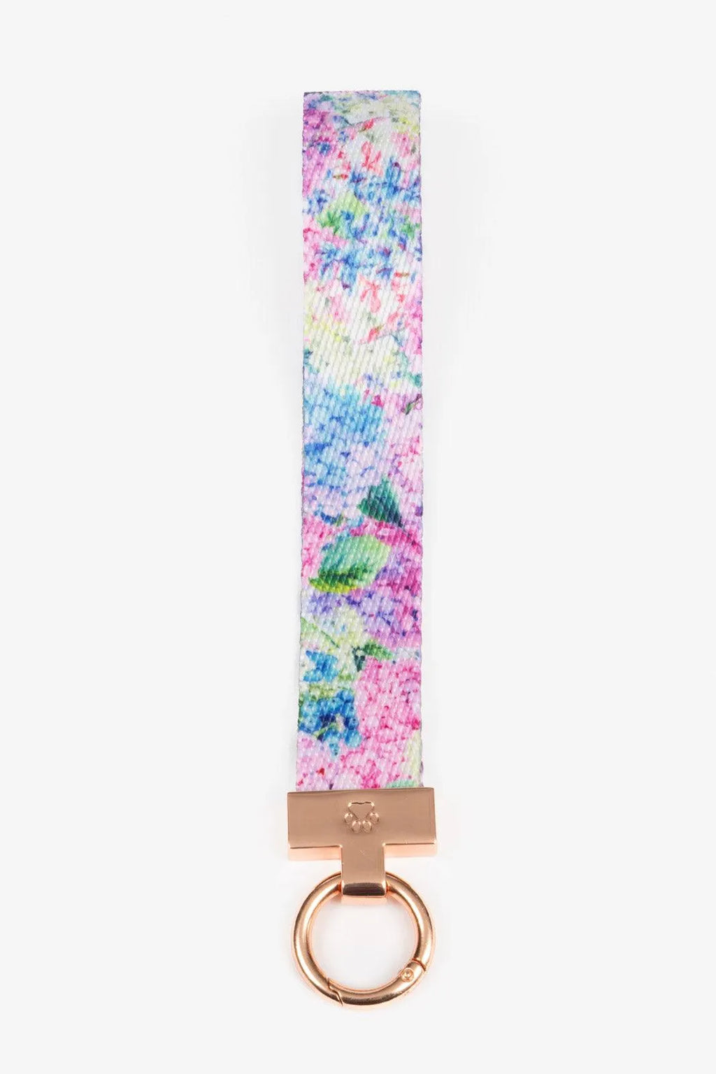 Hydrangea Haven Wristlet Keychain - Handcrafted in USA with Premium Vegan Leather