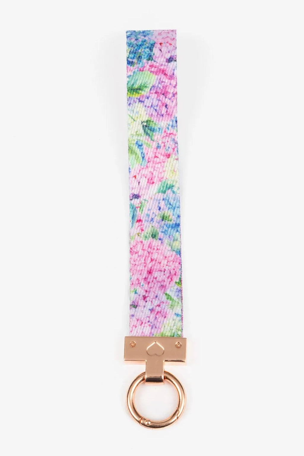 Hydrangea Haven Wristlet Keychain - Handcrafted in USA with Premium Vegan Leather