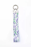 Lavender Blooms Wristlet Keychain - Handcrafted in USA with Premium Vegan Leather