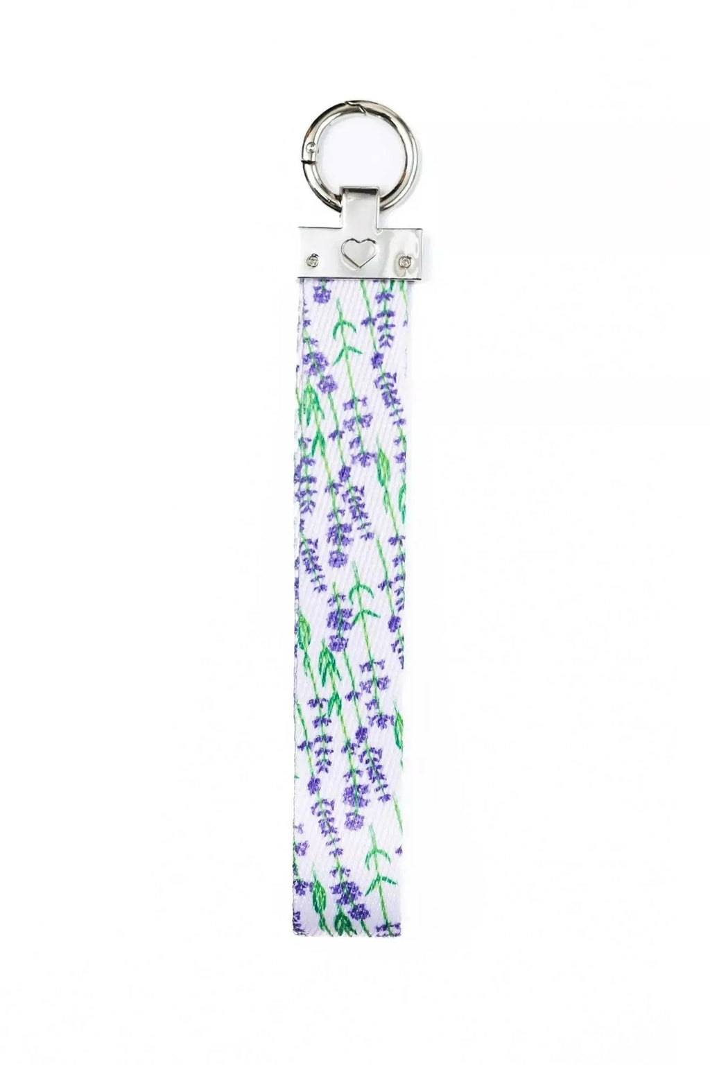 Lavender Blooms Wristlet Keychain - Handcrafted in USA with Premium Vegan Leather