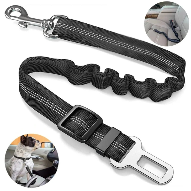 Car Safety Harness - Adjustable Dog Seat Belt for Safe Travel to the Trail