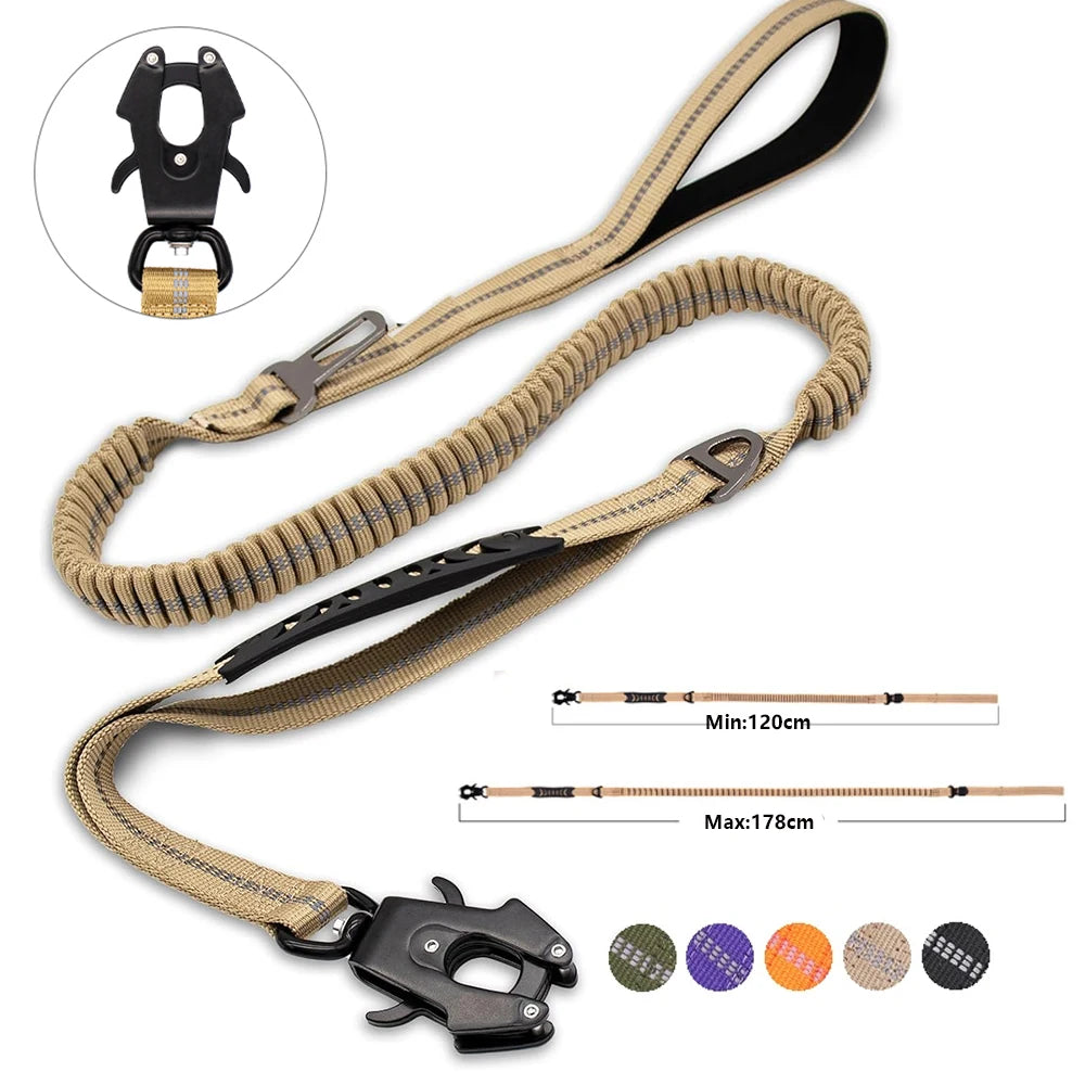 Bungee Leash - Reflective No-Pull Shock Absorbing Leash for Large Dogs