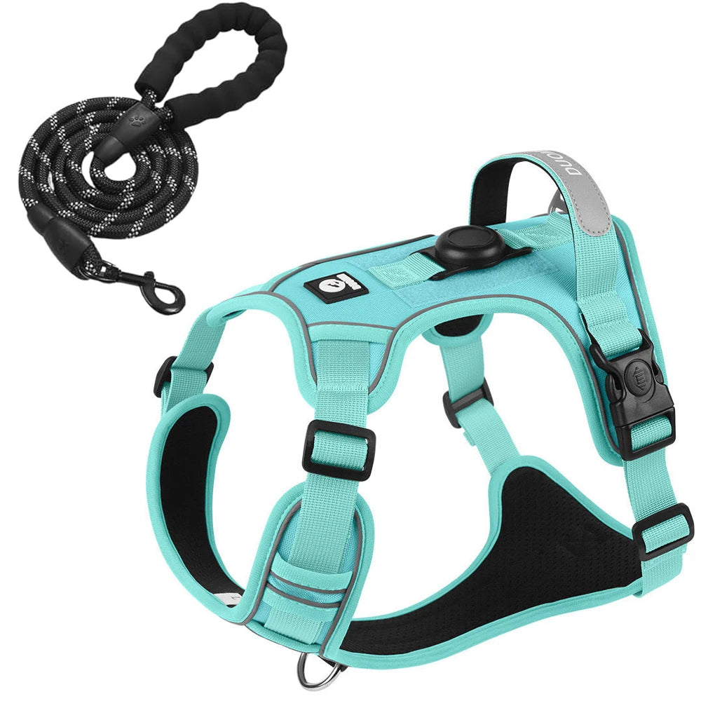 AirTag Adventure Harness - Premium Reflective Dog Harness with Built-In Tracker Holder