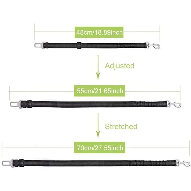 Car Safety Harness - Adjustable Dog Seat Belt for Safe Travel to the Trail