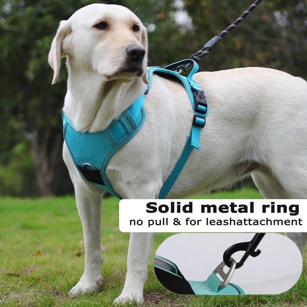 AirTag Adventure Harness - Premium Reflective Dog Harness with Built-In Tracker Holder