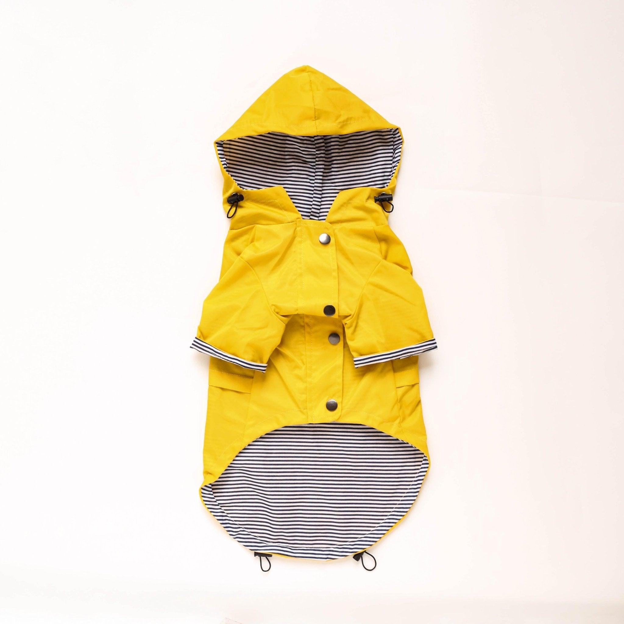 British Style Dog Raincoat - Waterproof Pet Jacket for Rainy Day Adventures
